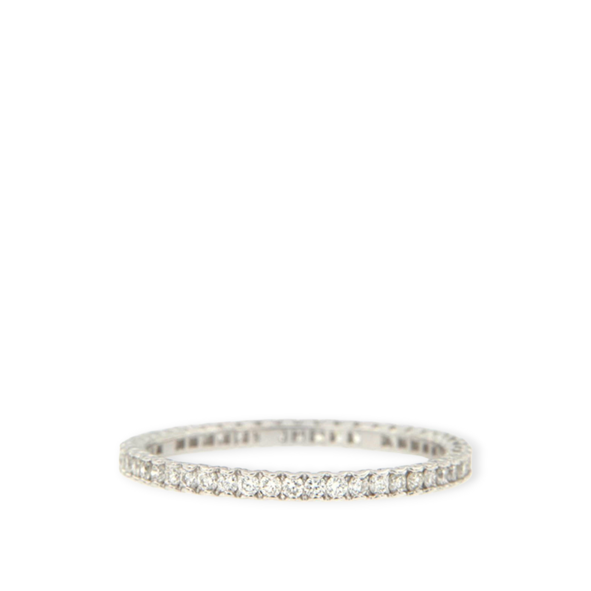 hofjewellery 18K white gold eternity band featuring a continuous row of 0.40ct round brilliant cut diamonds