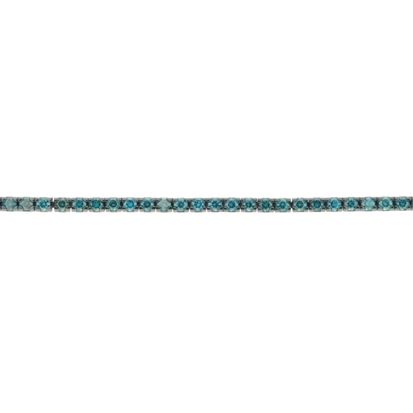 hofjewellery Tennis for Him bracelet featuring a continuous row of vibrant blue round-cut stones in a silver setting.
